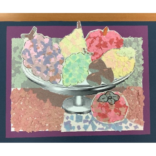 紙工芸班「秋の静物画」