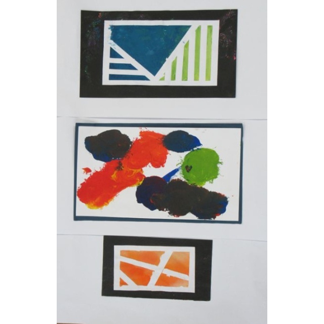 中学部 美術Cグループ「カラフルな世界」