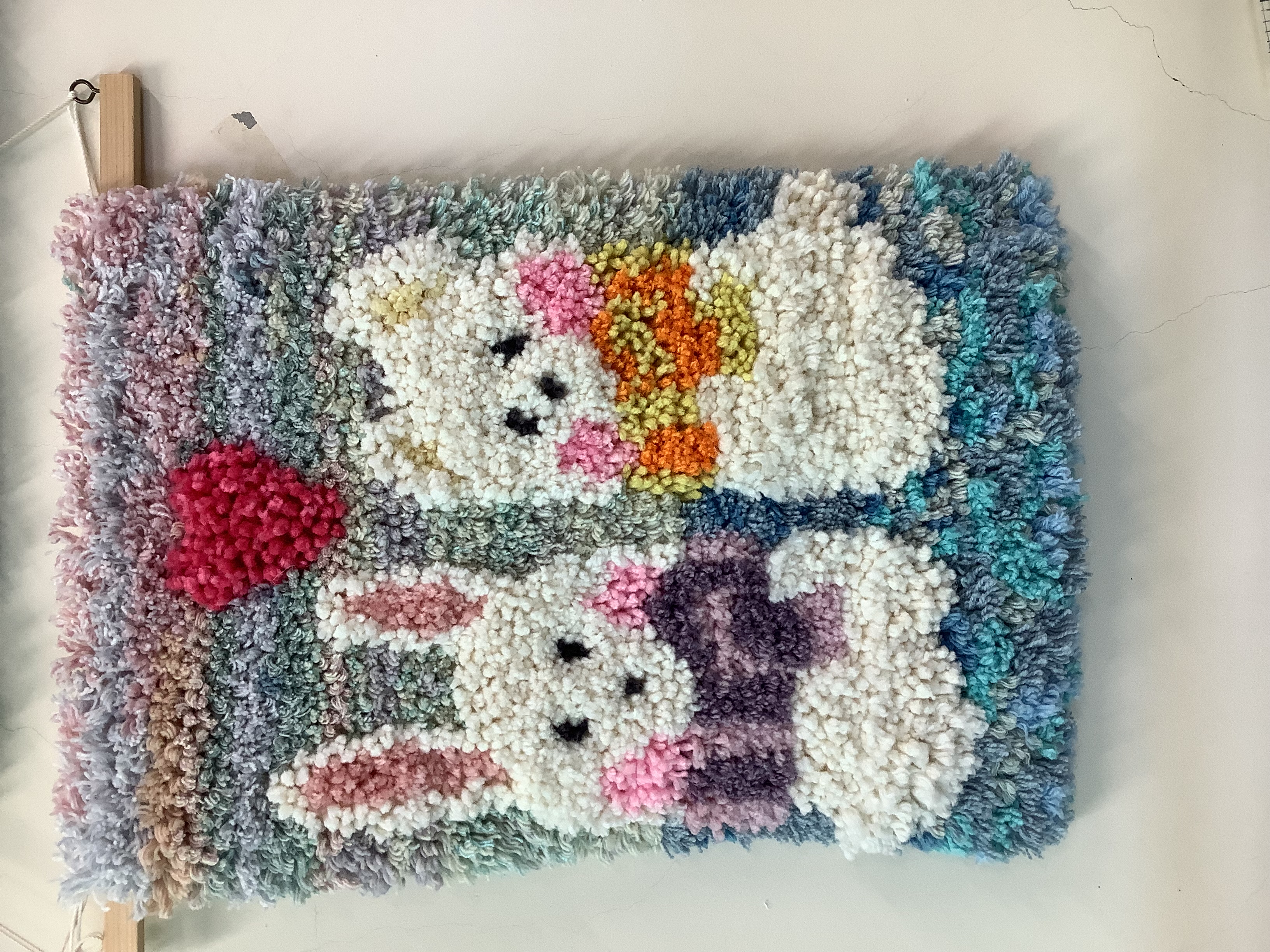 作業学習(工芸)機織り班【タペストリー】「もこもこ ぽっかぽか」