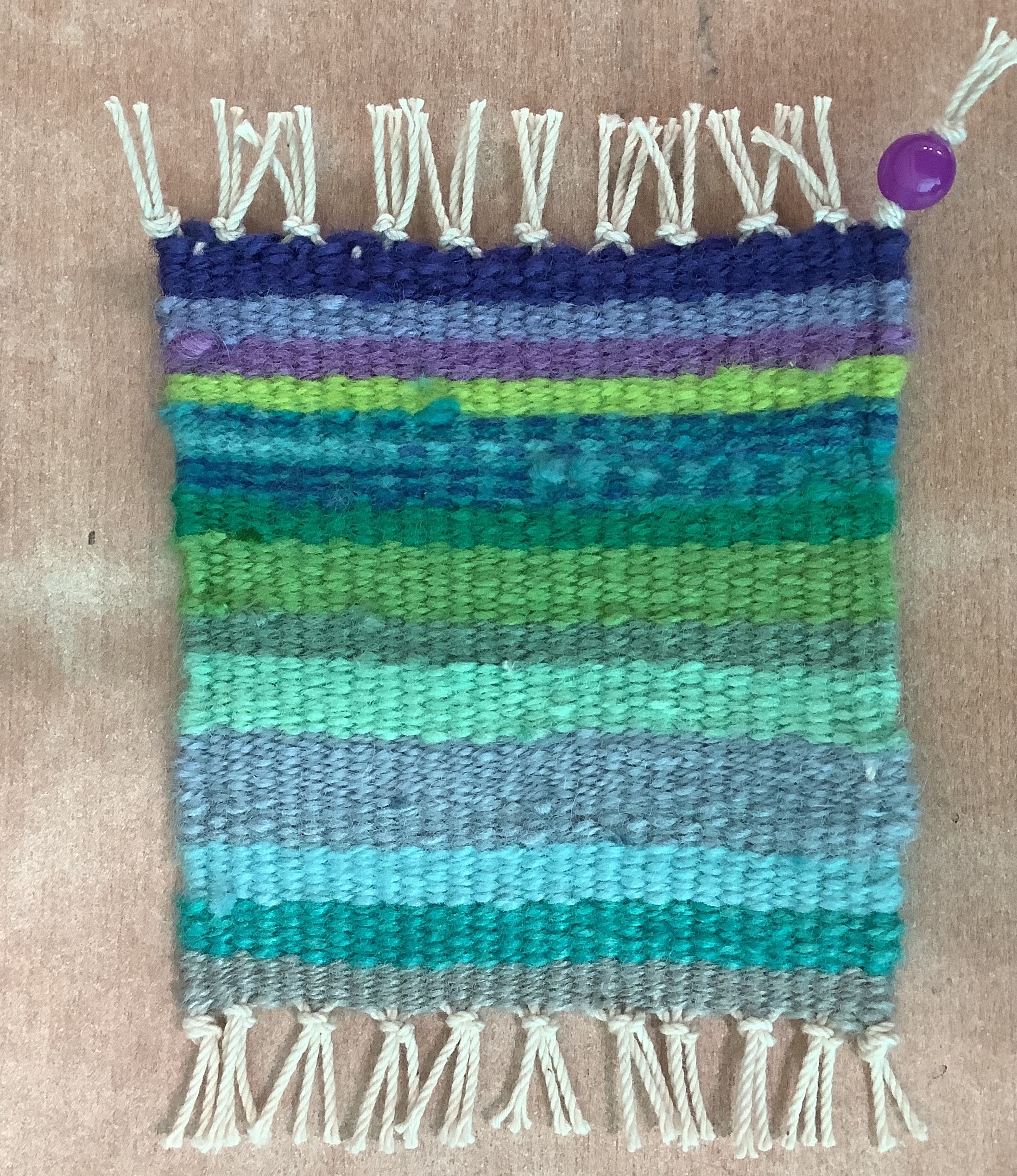 作業学習(工芸)機織り班「コースター」