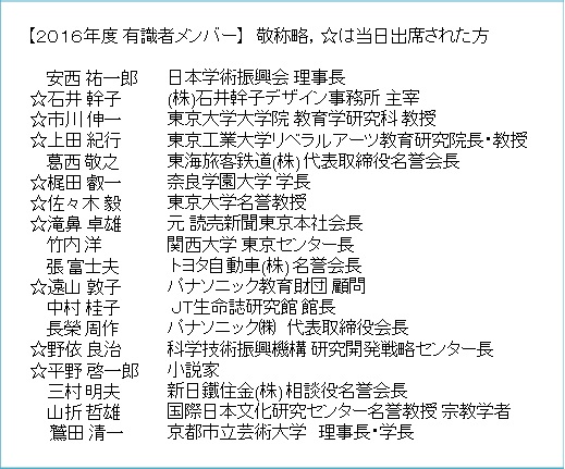 有識者メンバー 有識者メンバー